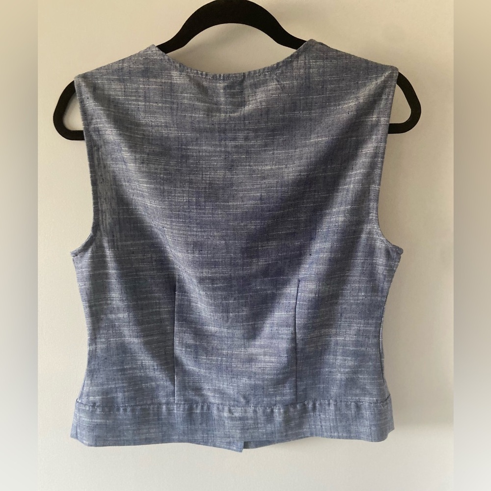 NWT Autres Filles Chambray Sleeveless Top - Picture 3 of 5